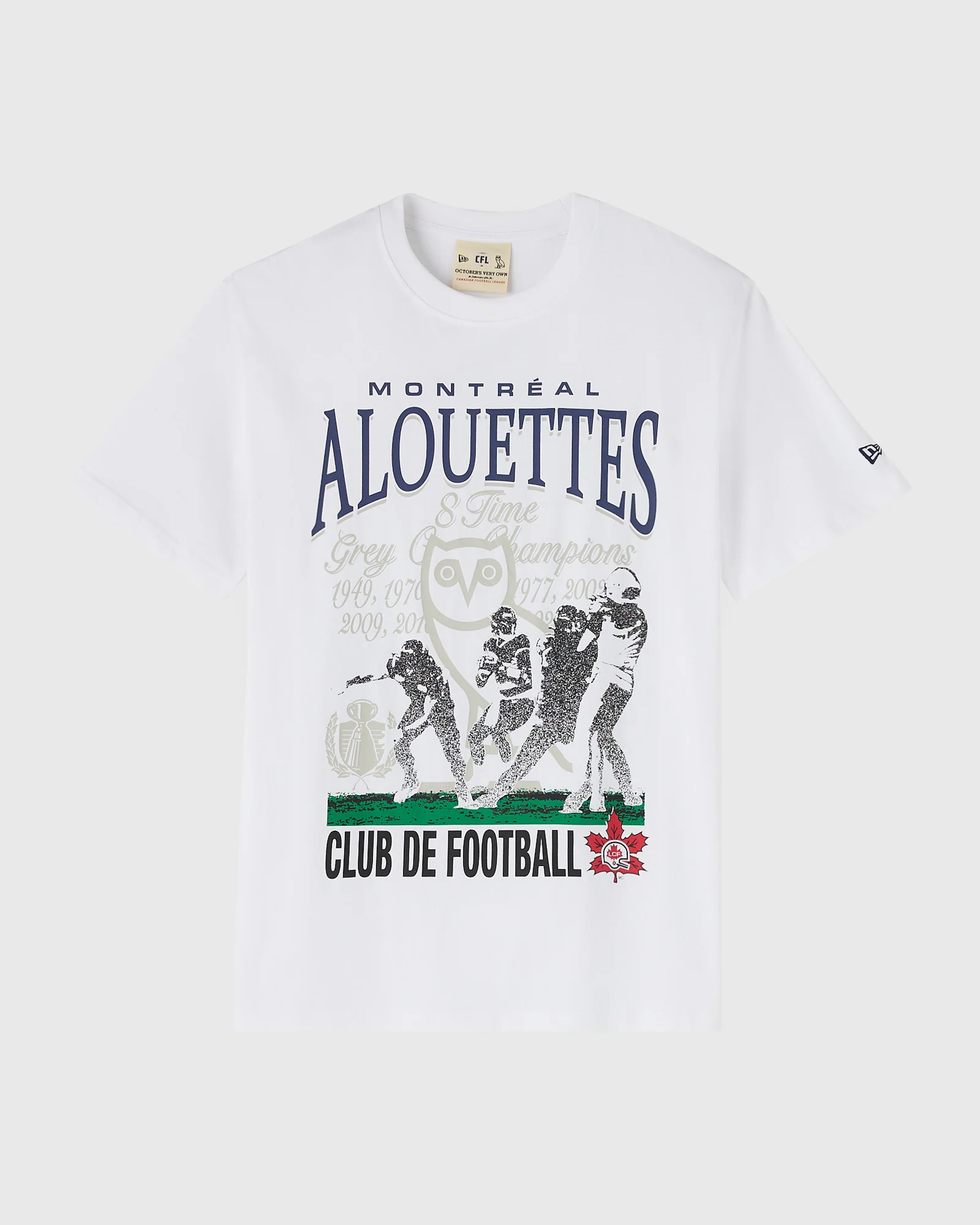 OVO NEW ERA CFL MONTREAL ALOUETTES T-SHIRT OVO NEW ERA CFL MONTREAL ALOUETTES T-SHIRT
